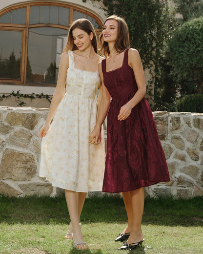 Vestido Midi Floral Amarelo com Franzidos