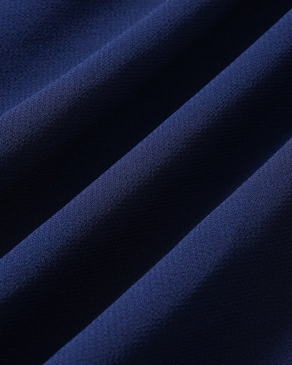 Vestido midi azul com mangas borboleta e estampa de tartaruga