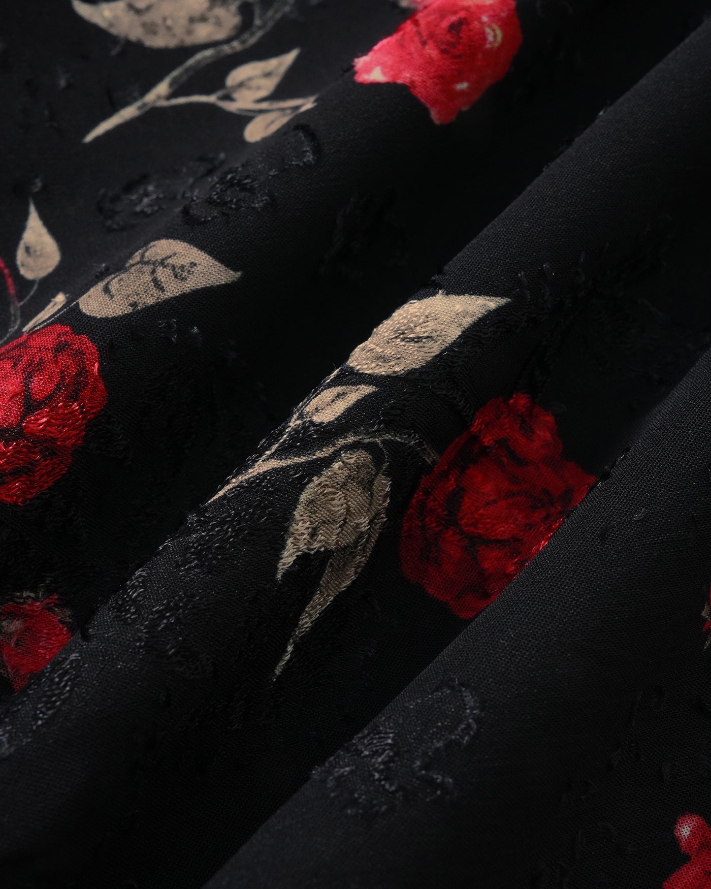 Vestido curto em jacquard com um ombro só, preto