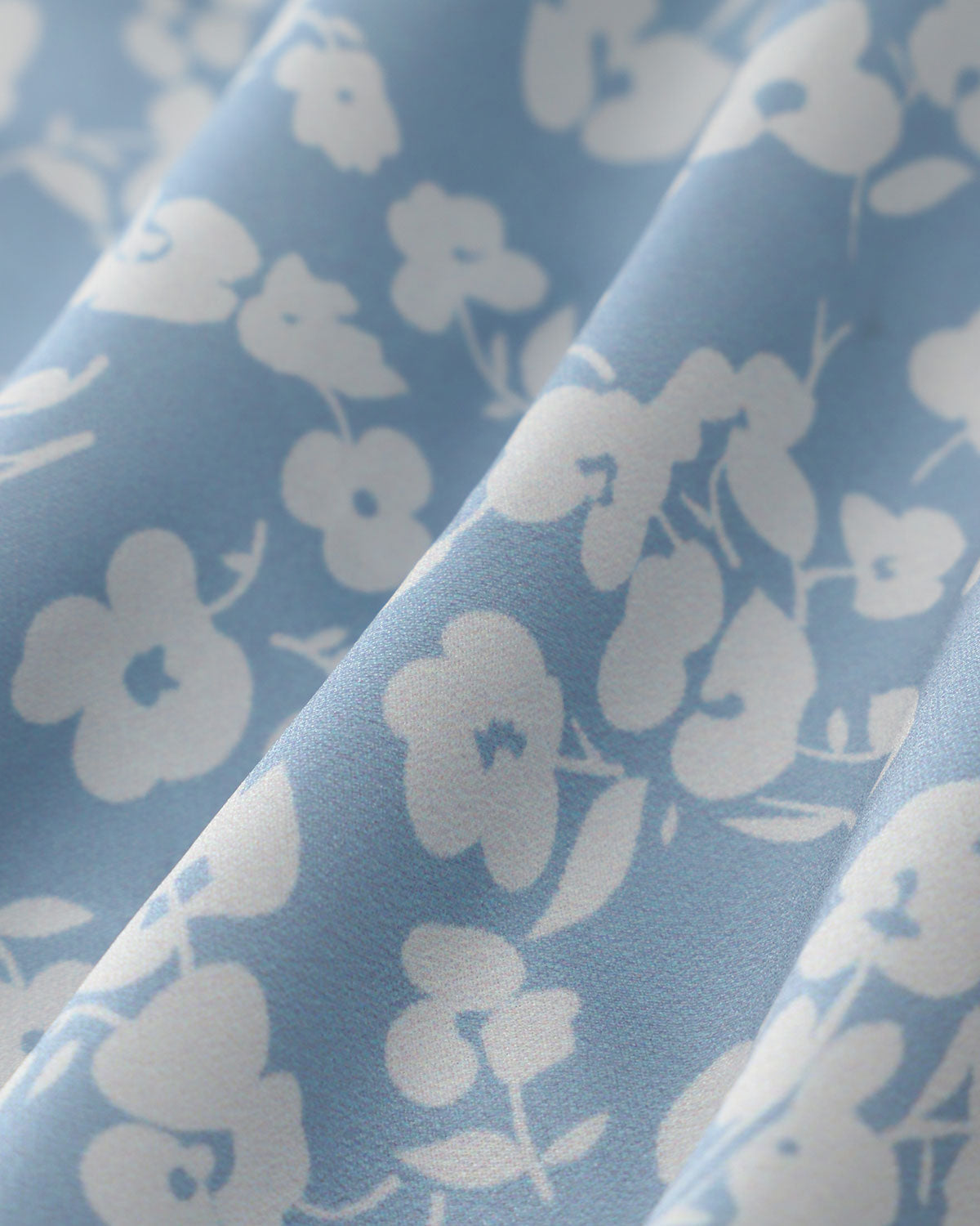 Minissaia evasê floral azul