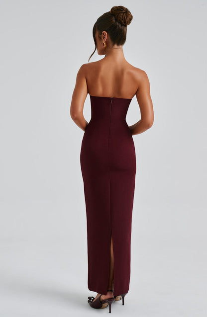 Yulia Vestido Longo - Laqueado Cereja