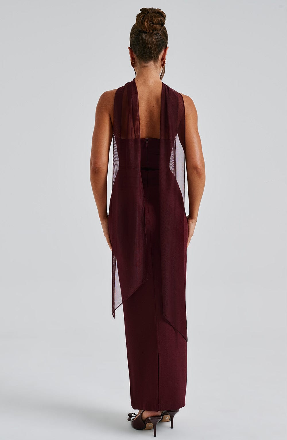 Yulia Vestido Longo - Laqueado Cereja